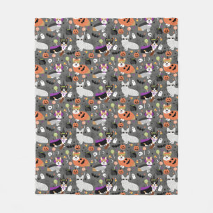 Couverture Polaire Costume de Corgis Halloween drôle