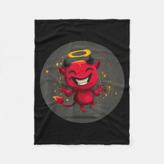 Couverture Polaire Costume de diable souriant pour les amateurs de ha