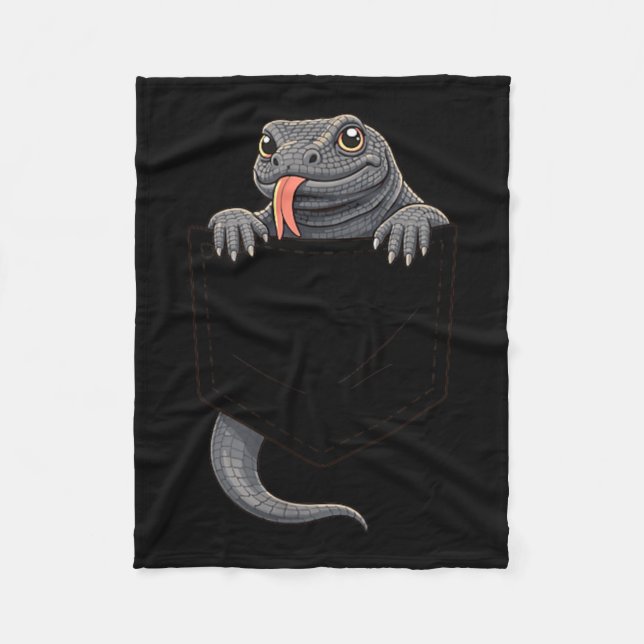 Couverture Polaire Costume de dragon de Komodo Reptile Lézard Hallowe (Devant)