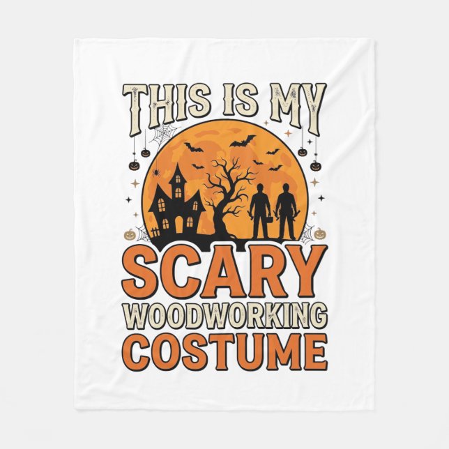 Couverture Polaire Costume de menuiserie effrayant Halloween Design V (Devant)