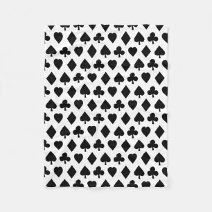 Couverture Polaire Costume de poker Motif COULEUR ARRIÈRE - PLAN PER