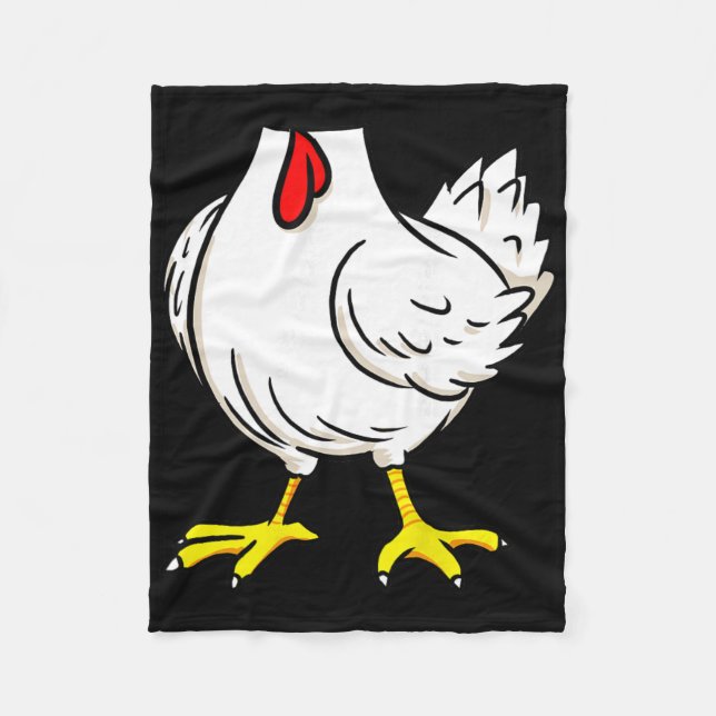 Couverture Polaire Costume de poulet drôle d'animal de ferme Hallowee (Devant)