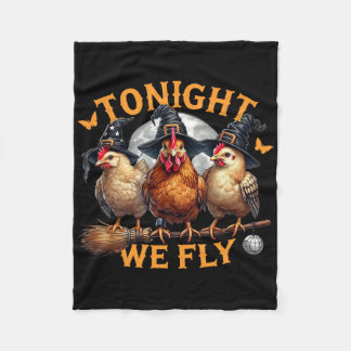 Couverture Polaire Costume de poulet drôle de Halloween Nous volons c