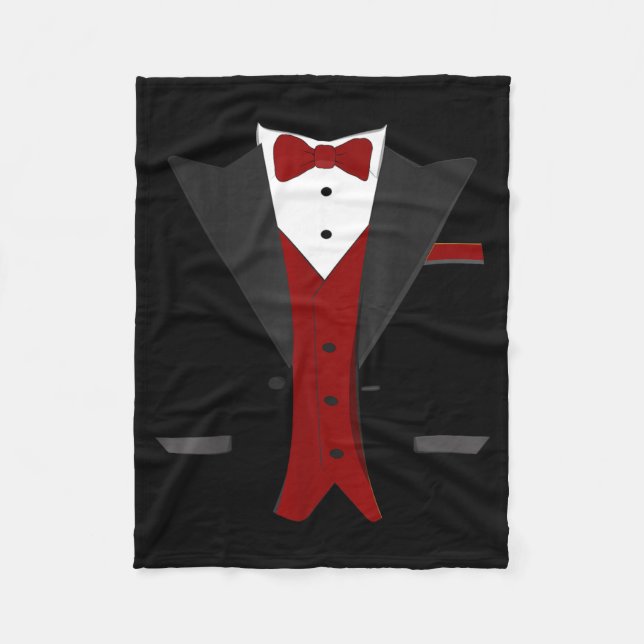 Couverture Polaire Costume de smoking d'Halloween - Mariage drôle (Devant)