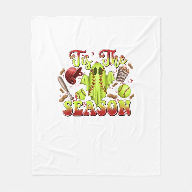 Couverture Polaire Costume De Softball éffrayant Drôle Halloween Tis  (Devant)