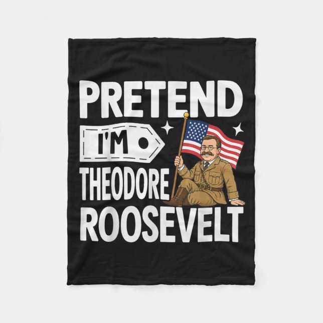 Couverture Polaire Costume de Theodore Roosevelt pour Halloween (Devant)