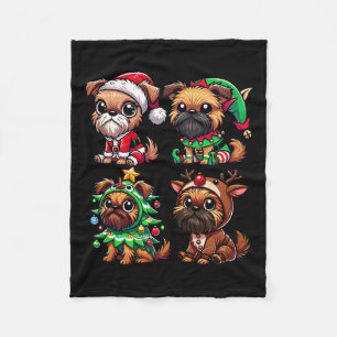 Couverture Polaire Costume d'elfe Père Noël Griffon de Bruxelles