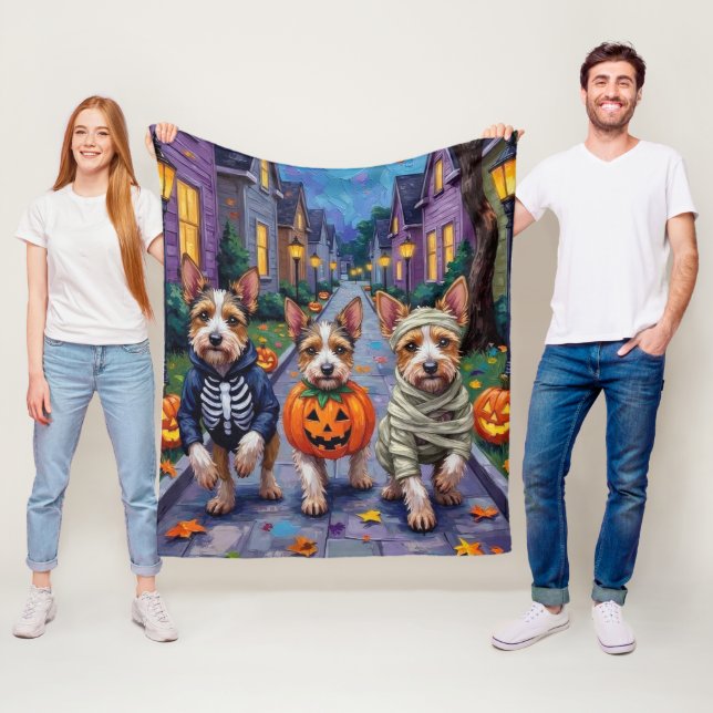 Couverture Polaire Costume d'Halloween pour Biewer Terrier allant che (En situation)