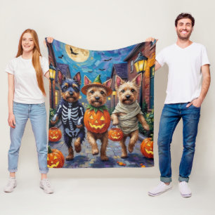 Couverture Polaire Costume d'Halloween pour chien Terrier Cesky pour 
