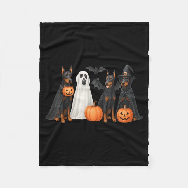 Couverture Polaire Costume d'Halloween pour Doberman Fun Doberman Hal (Devant)