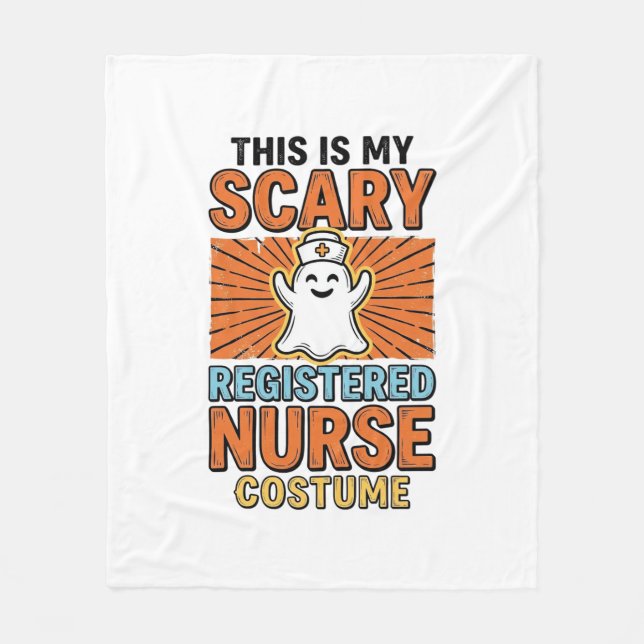 Couverture Polaire Costume d'infirmière diplômée effrayant Halloween  (Devant)
