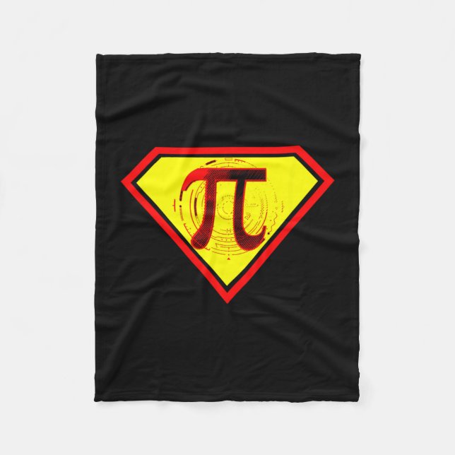 Couverture Polaire Costume Superhero Funny Pi Day (Devant)