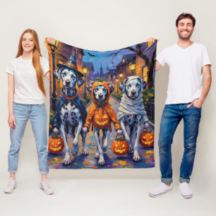 Couverture Polaire Costumes d'Halloween pour Dalmatiens allant cherch