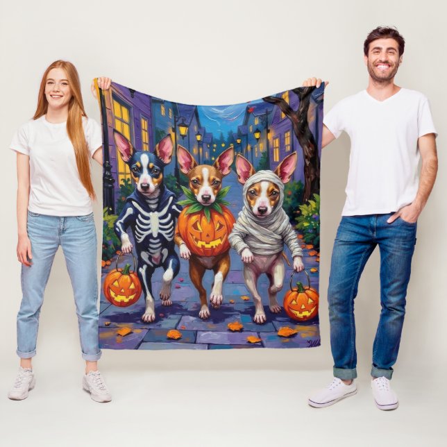 Couverture Polaire Costumes d'Halloween pour Rat Terrier pour l'activ (En situation)