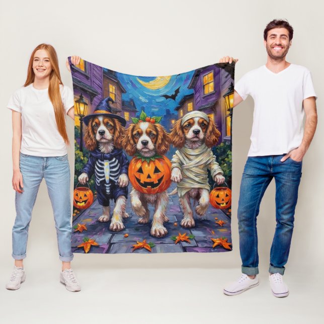 Couverture Polaire Costumes d'Halloween pour Spaniel Cavalier King Ch (En situation)
