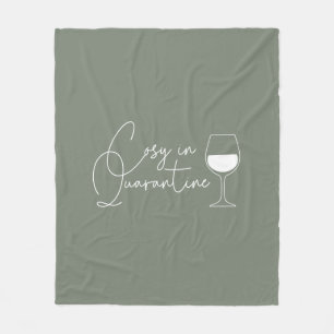 Couverture Polaire Cosy et vert des vins de quarantaine