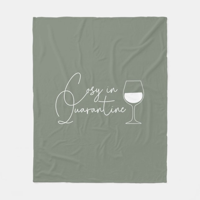 Couverture Polaire Cosy et vert des vins de quarantaine (Devant)