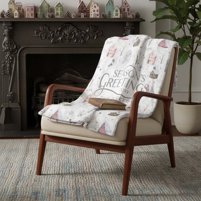 Couverture Polaire Cosy Home Christmas Pink ID985 (Créateur téléchargé)