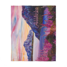 Coton de l'Alaska Candy Mountain Fleece Blanket