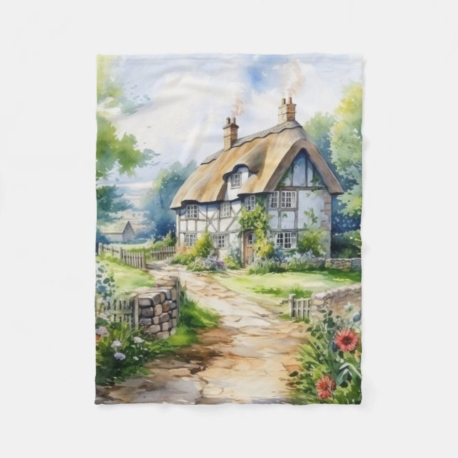 Couverture Polaire Cottage anglais (Devant)
