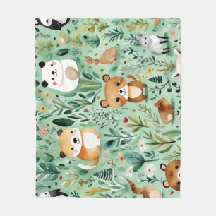 Couverture Polaire Cottage carré vert champ magnétique Cadre magnétiq