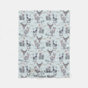 Couverture Polaire Cottage Core animal lunaire