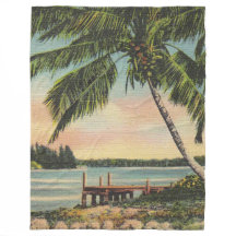 Coucher de soleil de brise tropicale vintage de co