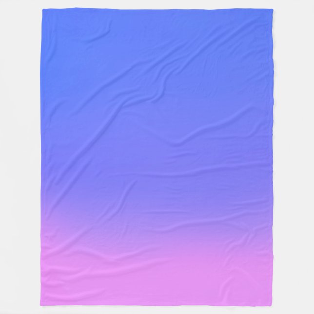 Couverture Polaire Coucher de soleil Ombre, effet rose et bleu (Devant)