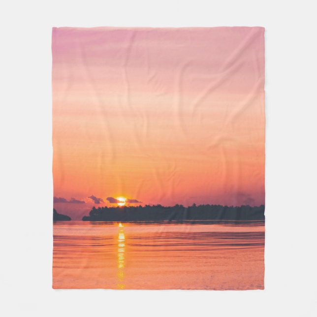 COUVERTURE POLAIRE COUCHER DE SOLEIL SUR HORIZON (Devant)