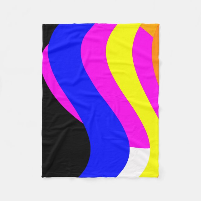 Couverture Polaire Coucher de soleil sur la mer (Devant)