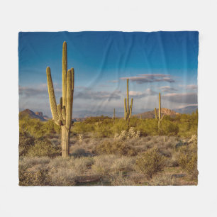 Couverture Polaire Coucher du soleil de cactus en Arizona