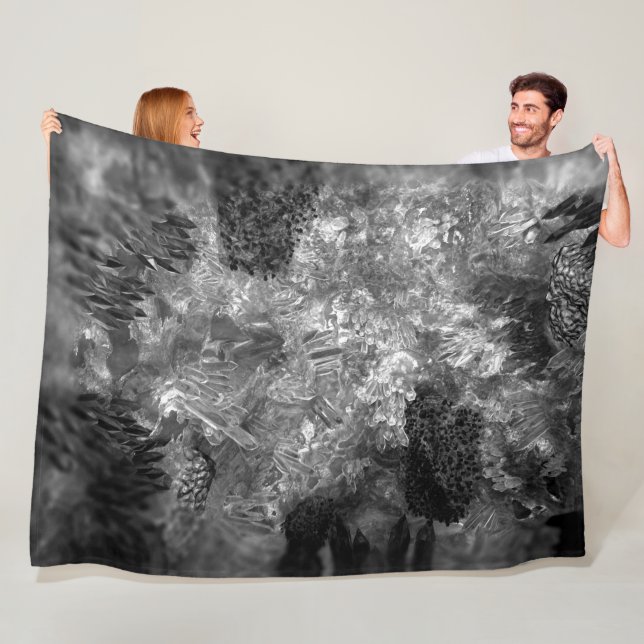 Couverture Polaire Couches de cristaux gris (En situation)