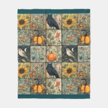 Coucou automnal à motif patchwork citrouille hibou