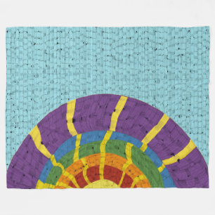 Couverture Polaire Couette arc-en-ciel