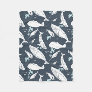 Couverture Polaire Couette de baleines d'océan par l'idyl-wyld