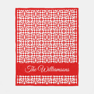 Couverture Polaire Couette géométrique de Noël Rustique personnalisée