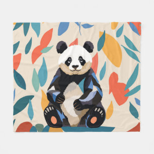 Couverture Polaire Couleur assis Panda Ours Matisse Inspiré