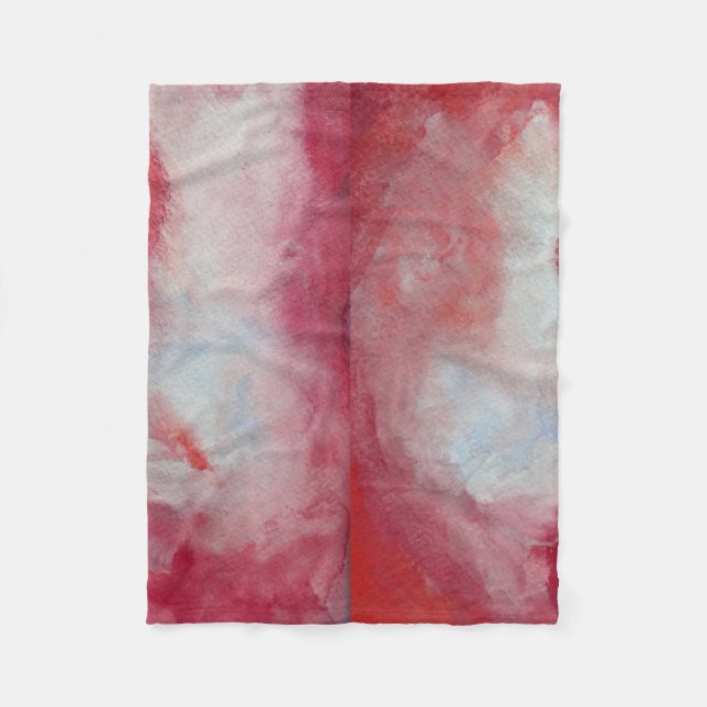 Couverture Polaire Couleur d'aquarelle rose Art polaire (Devant)
