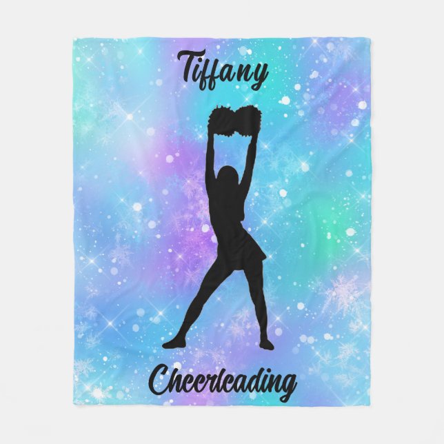 Couverture Polaire Couleur de flambeau de neige chevelu avec son nom (Devant)