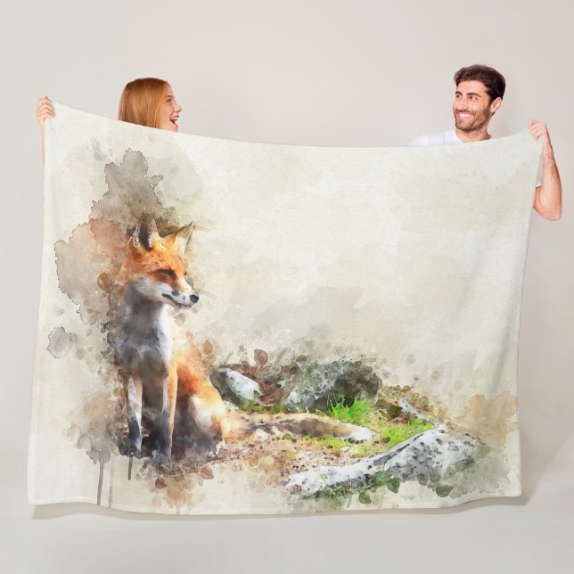 COUVERTURE POLAIRE COULEUR D'EAU FOX (En situation)