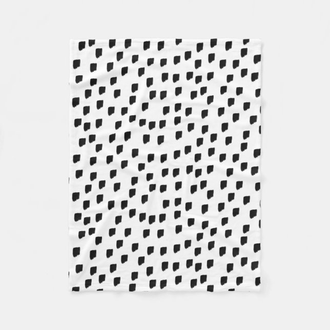 Couverture Polaire Couleur d'eau noir et blanc (Devant)