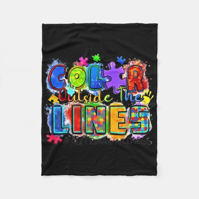 Couverture Polaire Couleur Hors Les Lignes Journée Mondiale De La Sen (Devant)