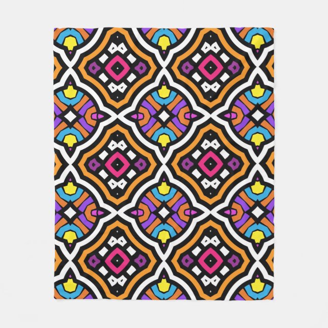 Couverture Polaire Couleur mignonne Joli Motif ethnique Tribal modern (Devant)