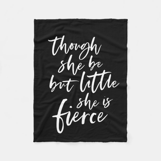 Couverture Polaire Couleur Personnalisée Script Petit Mais Fierce Sha (Devant)