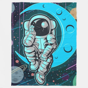Couverture Polaire couleur pleine astronaute