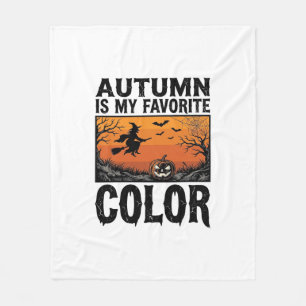 Couverture Polaire Couleur préférée d'automne Halloween Citrouille Ve