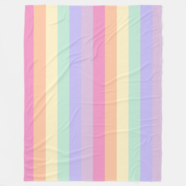 Couverture Polaire Couleur rose bleu vert violet jaune orange (Devant)