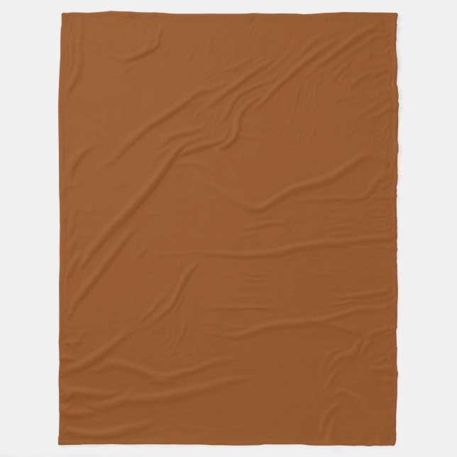 Couverture Polaire Couleur solide : Brown (Devant)