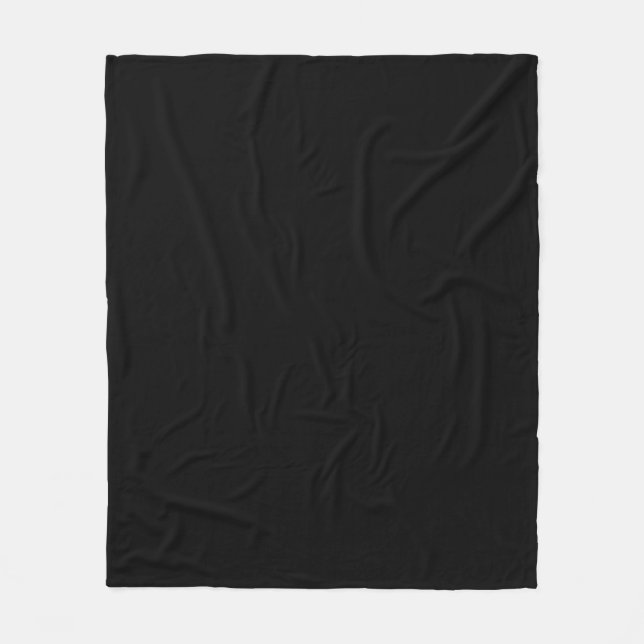 Couverture Polaire Couleur solide : Noir (Devant)