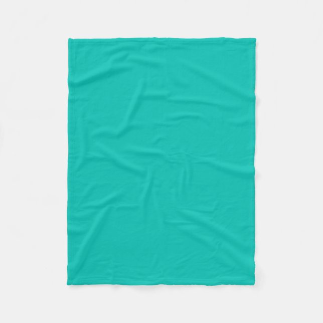 Couverture Polaire Couleur solide : Turquoise (Devant)